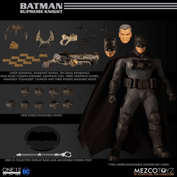 Figurine de collection Batman : Supreme Knight, échelle 1:12 – Mezco