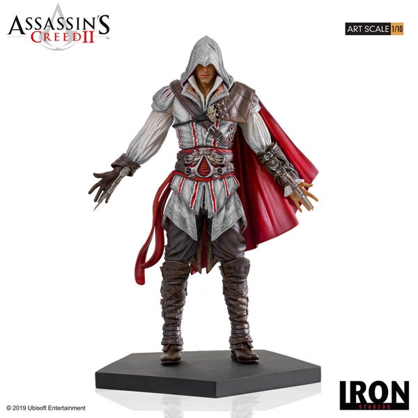 Figurine Ezio Auditore, Assassin’s Creed II, échelle 1:10 (21 cm) – Iron Studios