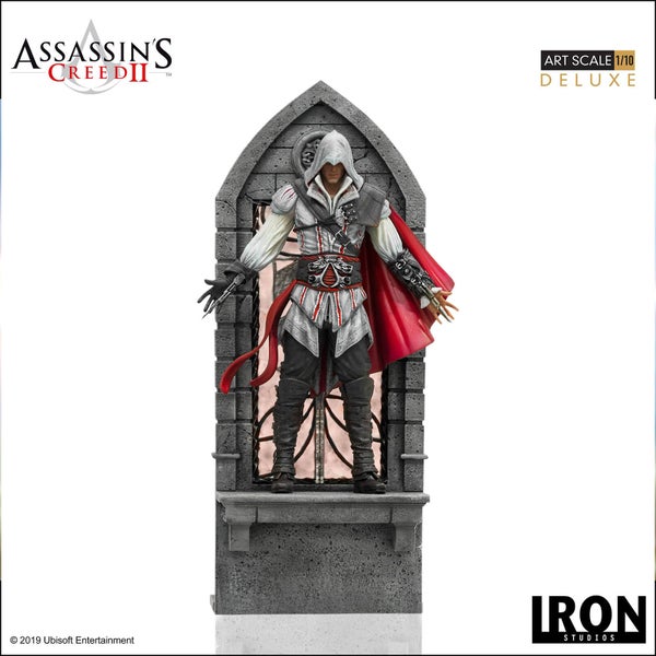 Figurine Ezio Auditore Deluxe, Assassin’s Creed II, échelle 1:10 (31 cm) – Iron Studios