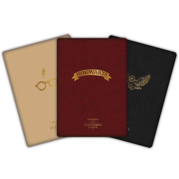 Harry Potter A6 Notebooks 3 Pack (Hogwarts Design)