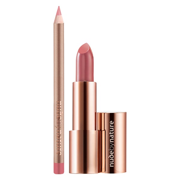 nude by nature Bliss 2 Piece Lip Kit - Dusty Rose