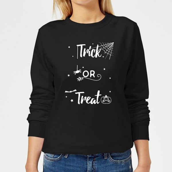 Trick Or Treat Spider Women's Sweatshirt - Black