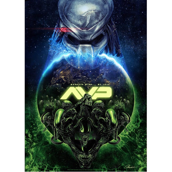 Alien vs. Predator "15e anniversaire" Giclée de Chris Christodoulou - Exclusivité Zavvi