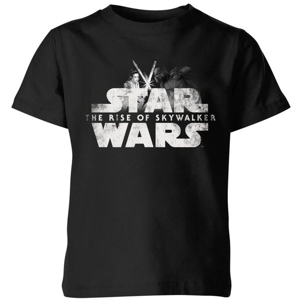 Star Wars The Rise Of Skywalker Rey + Kylo Battle Kids' TShirt Black