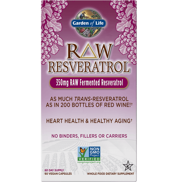 Raw Pflanzliches Resveratrol 60 Kapseln Garden of Life DE