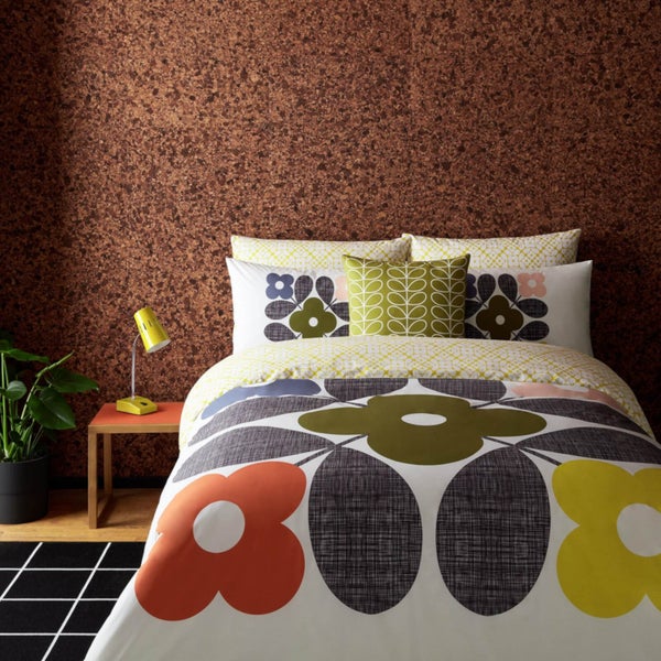 Orla Kiely Placement Flower Tile Duvet Cover White