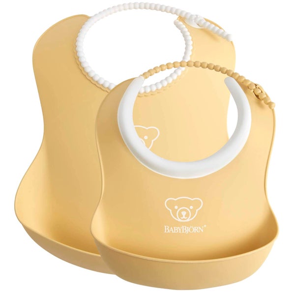 BABYBJÖRN Baby Feeding Bib Yellow (2 Pack)