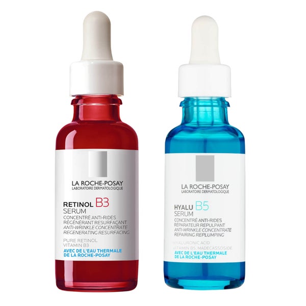 La RochePosay Retinol and Hyaluronic Acid Night Serum Duo LOOKFANTASTIC