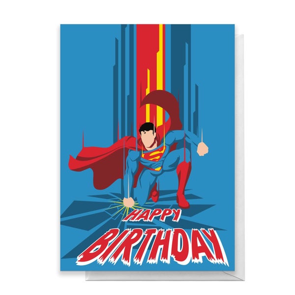 Superman Happy Birthday Greetings Card Homeware - Zavvi UK