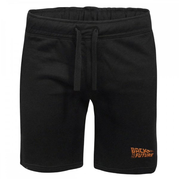 Back To The Future Logo Embroidered Unisex Jogger Shorts - Black ...