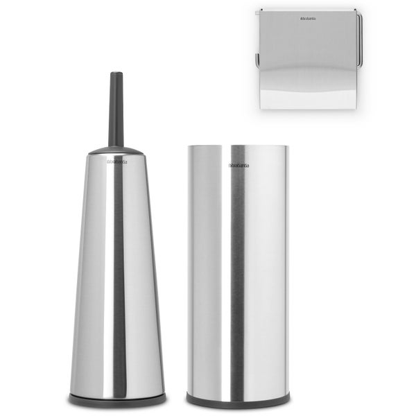 Brabantia Toilet Accessories Brilliant Steel (Set of 3)