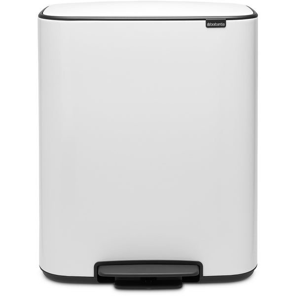 Brabantia Bo Pedal Bin 2 x 30L White