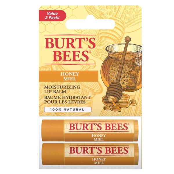 Burt's Bees Honey Lip Balm Duo (Value Pack) LOOKFANTASTIC