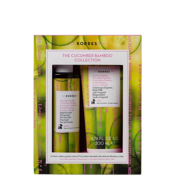 Korres Cucumber and Bamboo Shower Gel Duo LOOKFANTASTIC