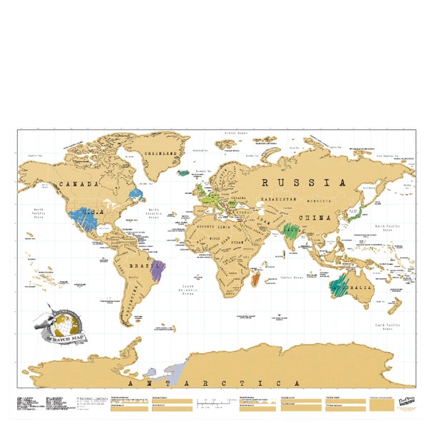Carte du Monde à Gratter