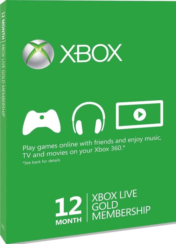Abonnement Xbox Live 12 Mois –Gold