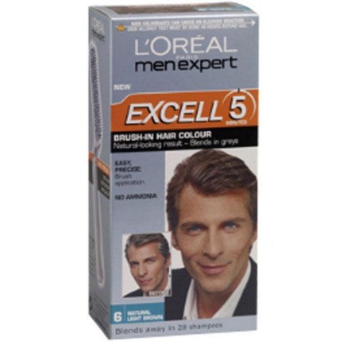L'Oréal Men Expert Excell 5 Brush-In Hair Colour - Natural Light Brown
