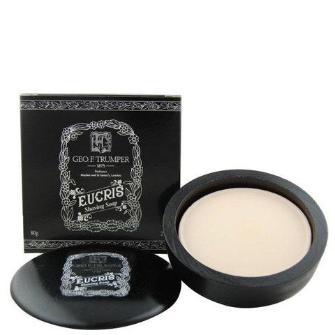 Trumpers Eucris Hard Shaving Soap in Wooden Bowl - 80 g