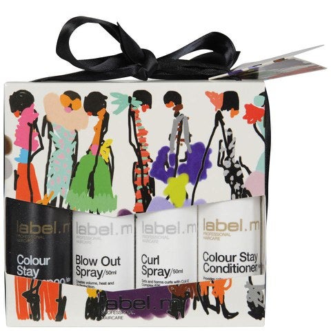label.m Get Creative Mini Kit (Colour Stay Shampoo 60ml, Colour Stay Conditioner 60ml, Blow Out Spray 50ml, Curl Spray 50ml)