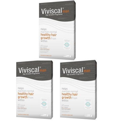 Viviscal Man Hair Growth Supplement (3 x 60 stk) (3 måneders forsyning)