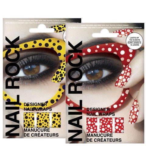 Rock Cosmetics Nail Rock Nail Wrap Duo- Seeing Spots Red and Yellow