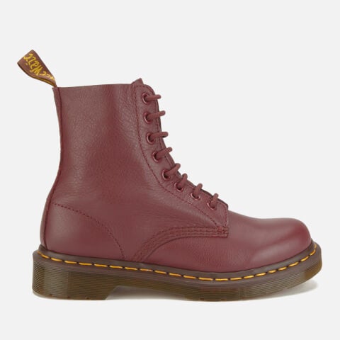 Dr. Martens Women's Pascal Virginia Leather 8-Eye Lace Up Boots - Cherry Red