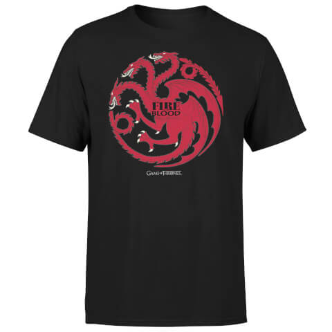 Game of Thrones Targaryen Fire and Blood Men's Black T-Shirt