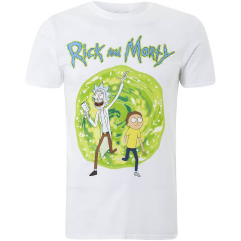 Rick and Morty Men's Portal T-Shirt - White
