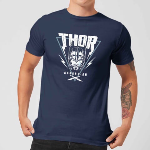 Marvel Thor Ragnarok Asgardian Triangle Men's T-Shirt - Navy