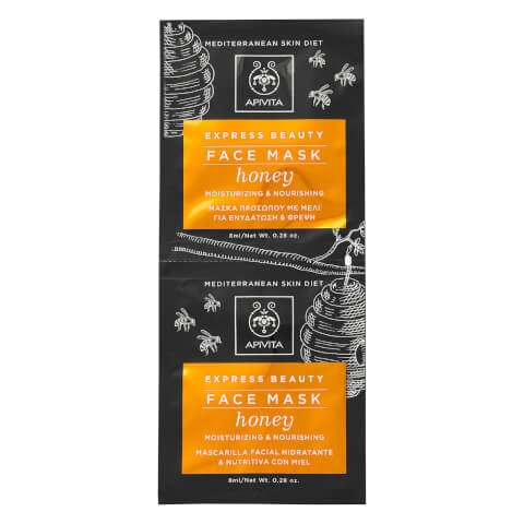 APIVITA Express Moisturizing Face Mask - Honey 2x8ml