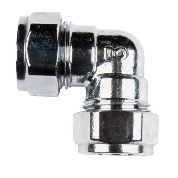 Compression 90 Degree Bend Chrome 15mm Homebase