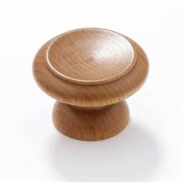 Door Knob Oak Effect 35mm 1 Pair Homebase