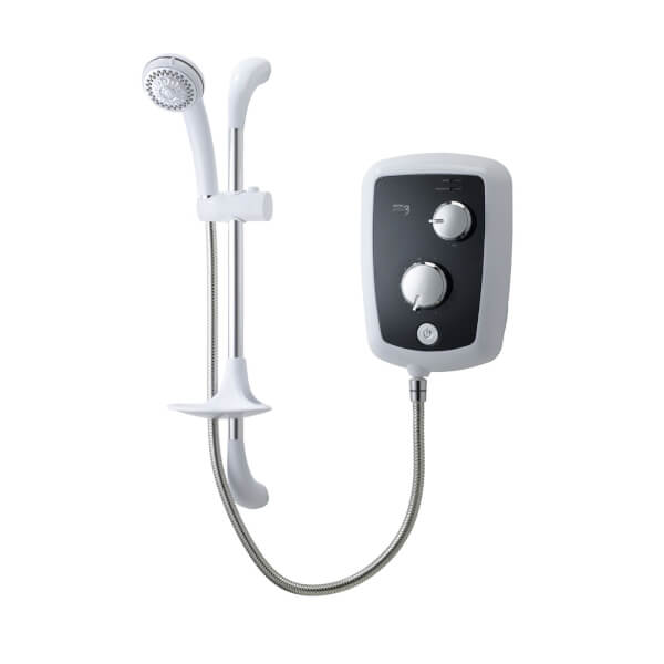 Triton Jade 3 9.5kW Shower Electric Shower Black & White Homebase