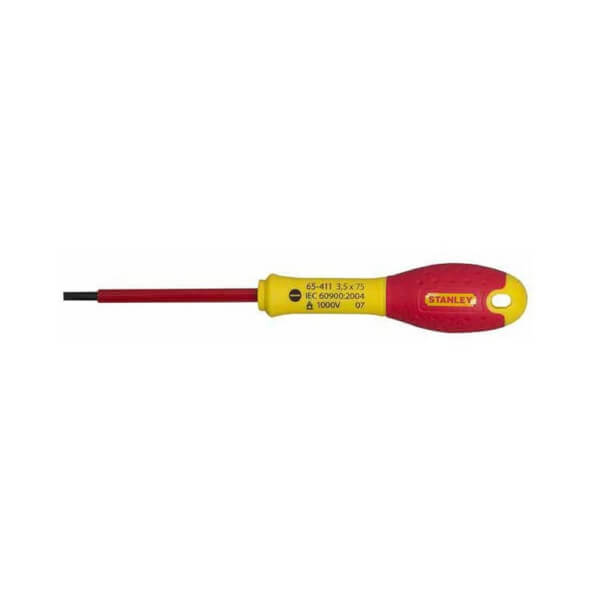 Stanley Fatmax Slotted Insulated Screwdriver 3.5x75mm Homebase