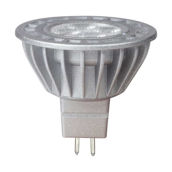 LED Silver MR16 3W Light Bulb | Homebase