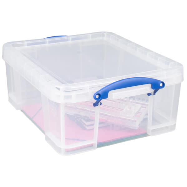 Offer Homebase Really Useful Storage Box Clear 18l