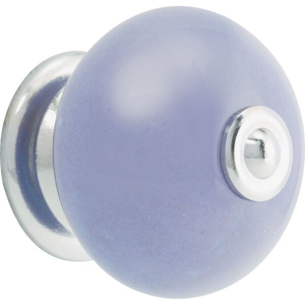 Plain Ceramic Knob Purple Homebase