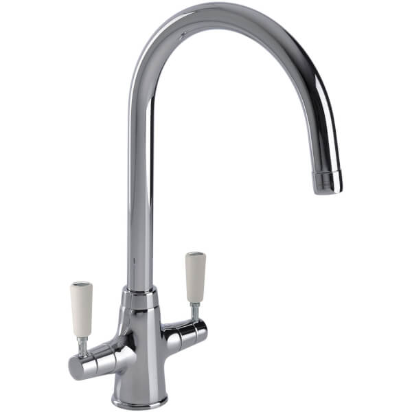 Michigan Dual Handle Monobloc Kitchen Tap Chrome Homebase