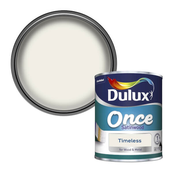 Dulux Once Timeless Satinwood Paint 750ml Homebase