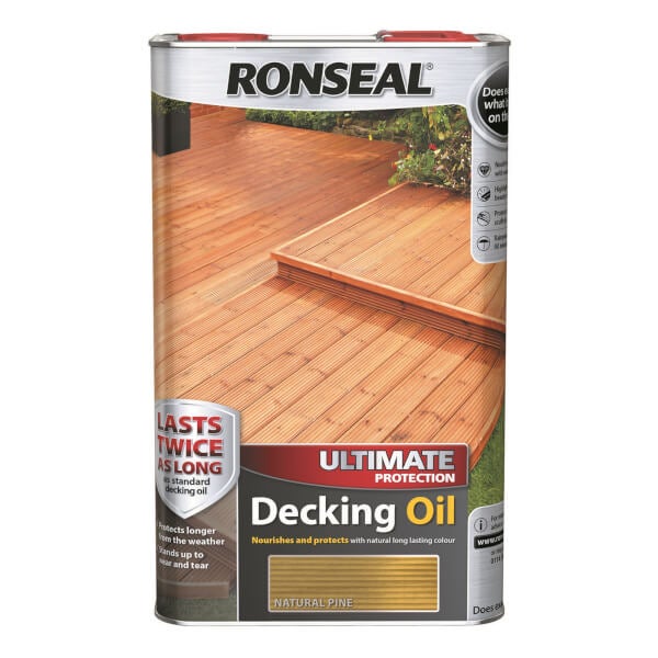 Ronseal Ultimate Protection Decking Oil Natural Pine 5L Homebase