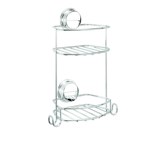 Croydex Stick N Lock Compact 2 Tier Basket/Shower Caddy Homebase