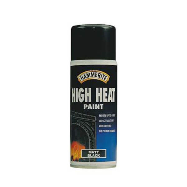 Hammerite High Heat Spray Paint Black 400ml Homebase