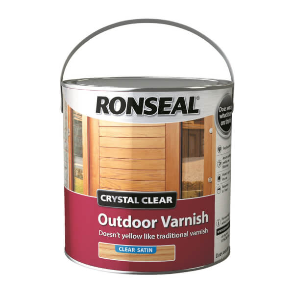 Ronseal Crystal Clear Outdoor Varnish Satin 2.5L Homebase