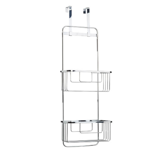 Croydex HookOver Storage Baskets/Shower Caddy Chrome Homebase