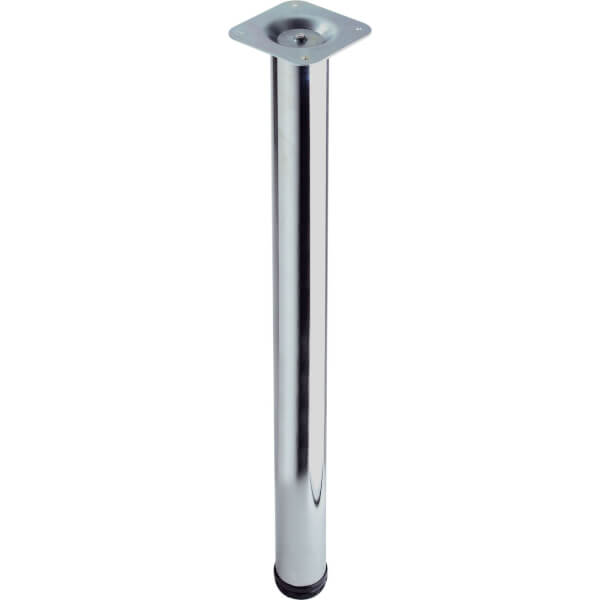 Table Leg Chrome Plated 60 x 710mm Homebase