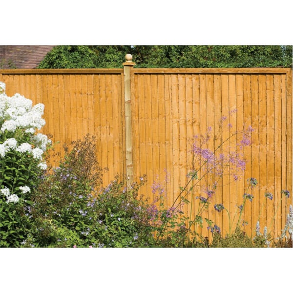 Forest Larchlap Closeboard 1.2m Fence Panel Pack of 5 Homebase