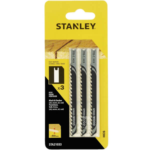 Stanley Jigsaw Blade Wood STA21033XJ Homebase