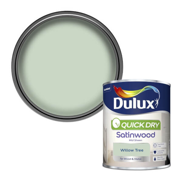 Dulux Quick Dry Satinwood Willow Tree 750ml Homebase