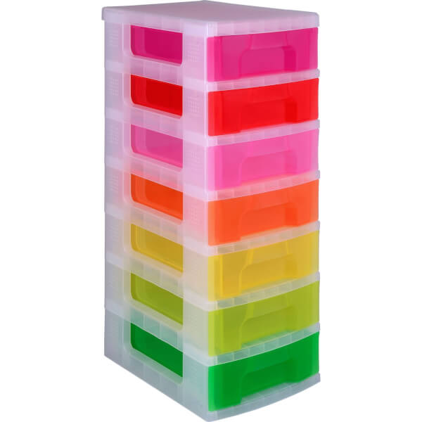 Offer Homebase Plastic Really Useful 7 Drawer Colour Drawer