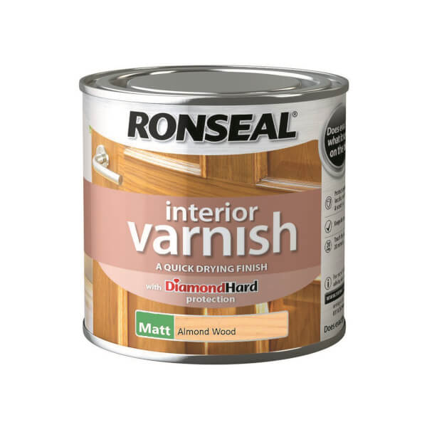 Ronseal Interior Varnish Matt Almond Wood 250ml Homebase